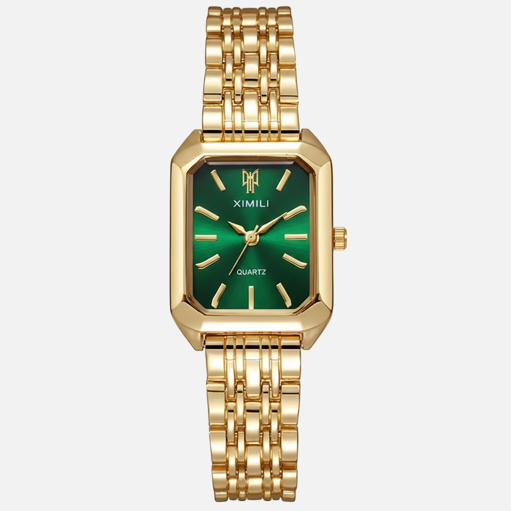 SAPIEN Aurelien - Gold - Olive Dial with green face on a white background
